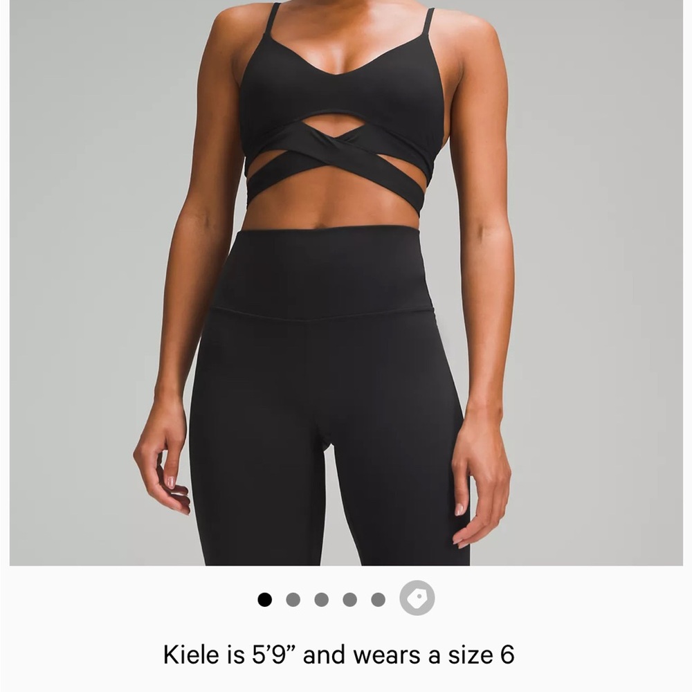Black Lululemon Cross-Front Sports Bra